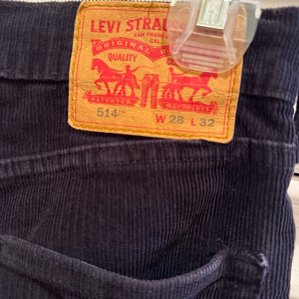 Levi's Black Corduroy 514 Pants for Men W28 L32 - Picture 3 of 6